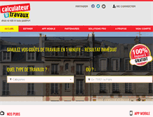 Tablet Screenshot of calculateur-travaux.com